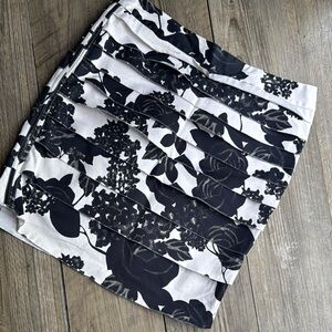 WHBN Black and White Floral Skirt 14